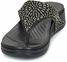 Shop Crocs 卡駱馳 蒙特利 鑽閃人字拖鞋 女款 黑