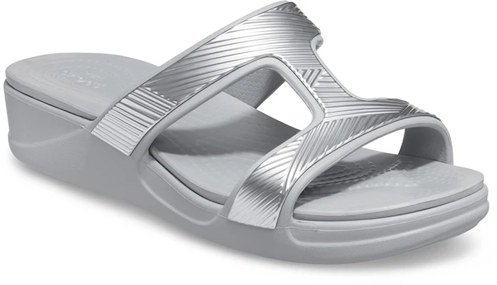 (Women) Crocs Monterey Metallic 'Grey' 207144-007 Lookbook (Women) Crocs Monterey Metallic 'Grey' 207144-007