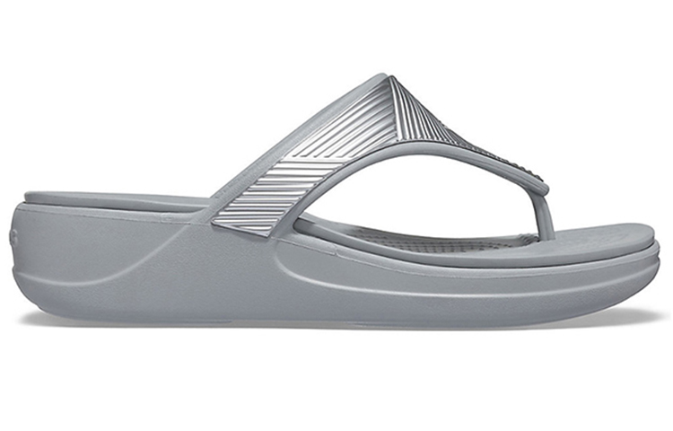 Order (W) Crocs Monterey Metallic Minimalistische Silber-Grau Slipper ''Silber Grau'' 206850-040
