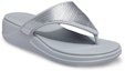 Lookbook (W) Crocs Monterey Metalik Minimalistik Kasual Perak Kelabu Selipar 'Perak Kelabu' 206850-040