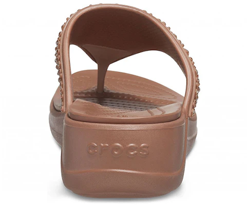(Women) Crocs Monterey Shimme Flip-Flops 'Casual Brown' 206843-854 Details for (Women) Crocs Monterey Shimme Flip-Flops 'Casual Brown' 206843-854