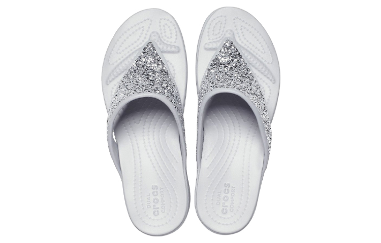 Purchase (Women) Crocs Monterey Slipper 'Silver Sequin Platform' 207273-040