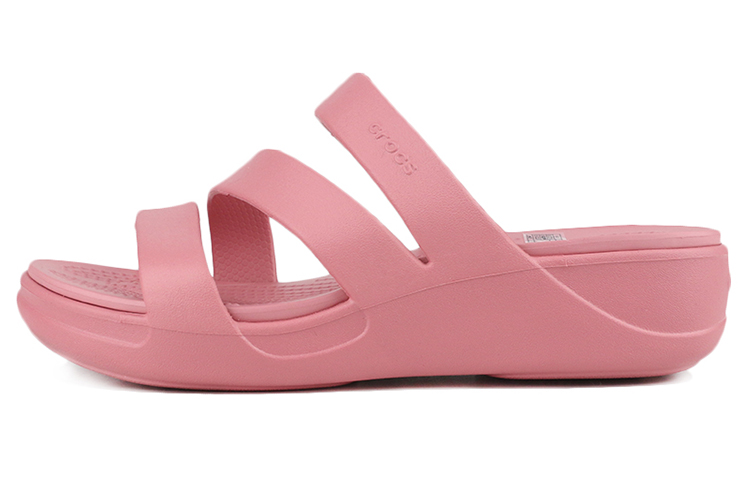 (Women) Crocs Monterey Strappy Wedge 'Pink' 206304-682