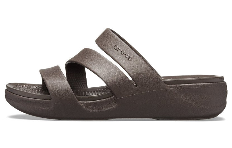(Women) Crocs Monterey Wedge 'Deep Brown' 206304-206