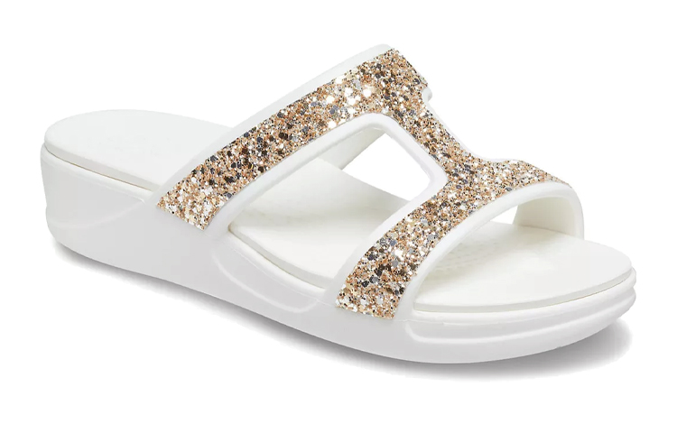 Lookbook (Women) Crocs Monterey Wedge 'Shimmer White' 207288-90H