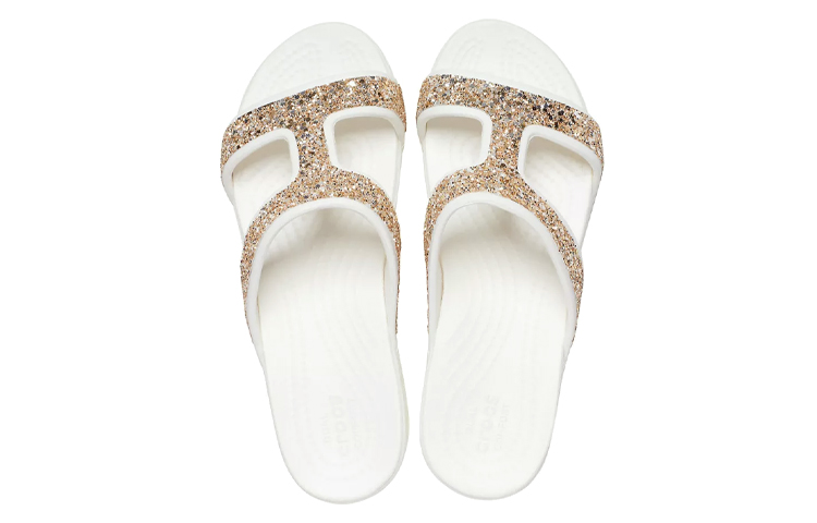 Purchase (Women) Crocs Monterey Wedge 'Shimmer White' 207288-90H