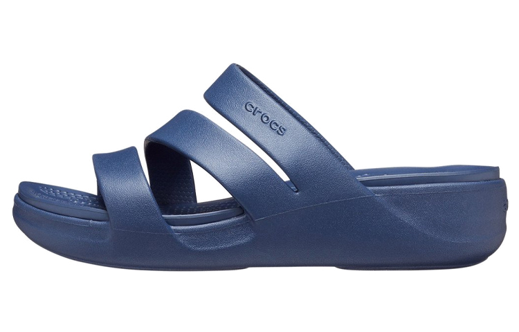 (Women) Crocs Monterey Wedge Flip 'Navy' 206304-410