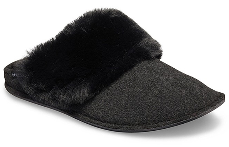 (W) Crocs Mule Fur Slippers 'Black' 圖 2