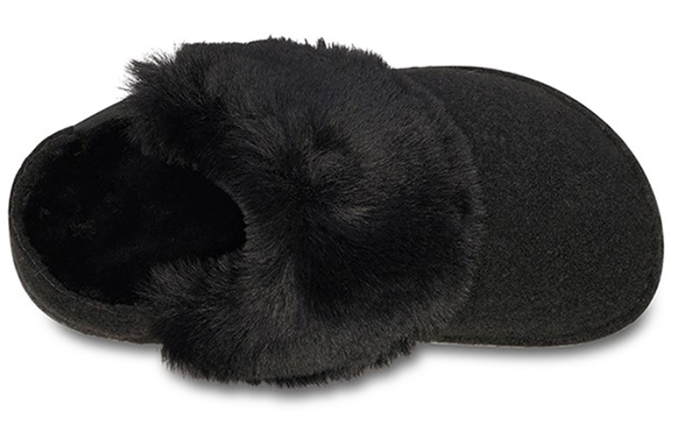 (W) Crocs Mule Fur Slippers 'Black' 圖 3