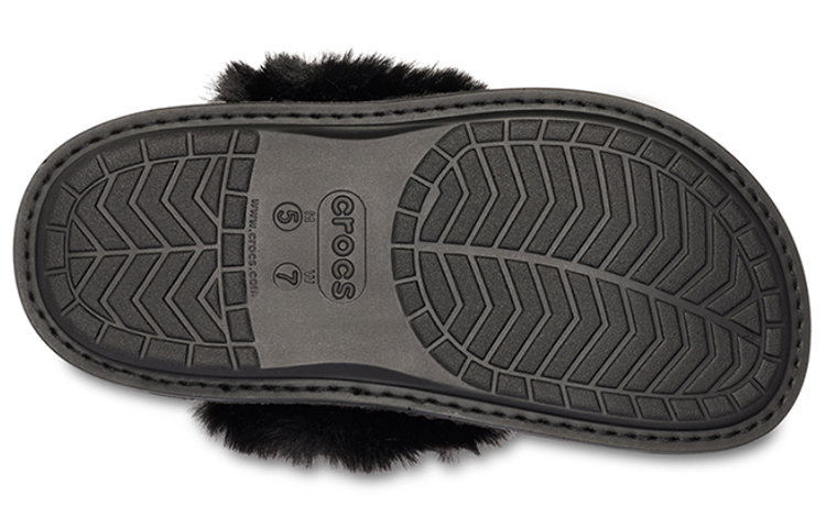 (W) Crocs Mule Fur Slippers 'Black' 圖 5