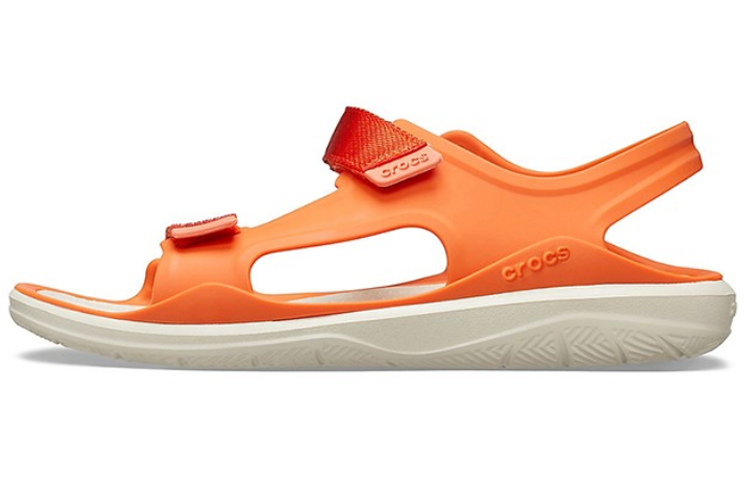 (Women) Crocs Orange Sandals 206527-82Y