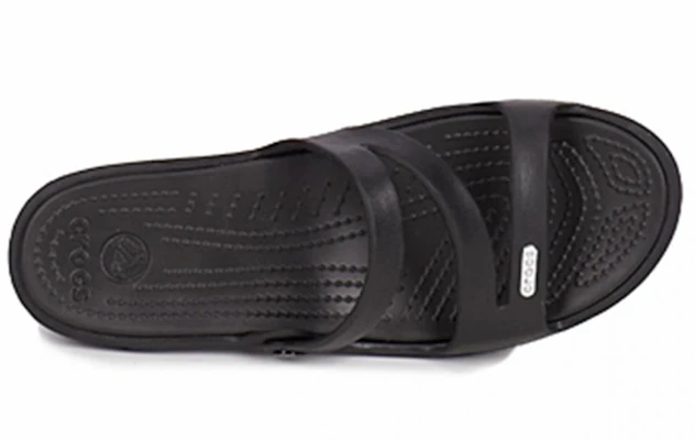 Crocs Patricia 戶外一字型休閒舒適拖鞋 女款 黑色 Lookbook Crocs Patricia 戶外一字型休閒舒適拖鞋 女款 黑色