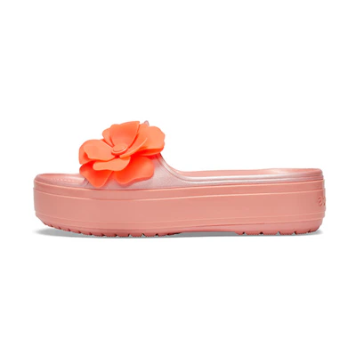 (W) Crocs Platform 'Pink Orange Floral'