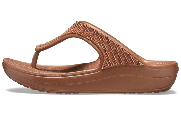 (Women) Crocs Platform Clog 'Gradient Sparkle Brown Yellow' 205743-7H3