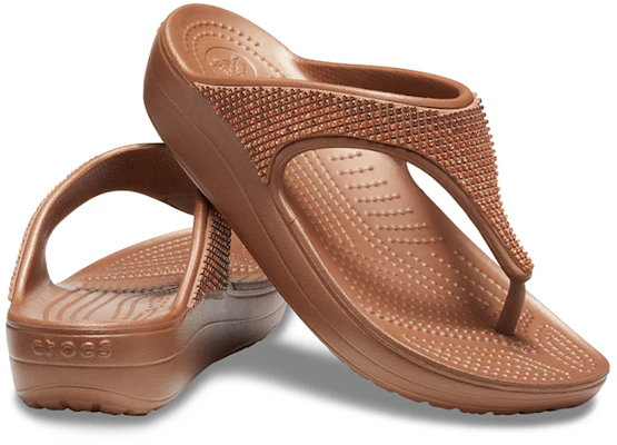 (Women) Crocs Platform Clog 'Gradient Sparkle Brown Yellow' 205743-7H3 Shop (Women) Crocs Platform Clog 'Gradient Sparkle Brown Yellow' 205743-7H3