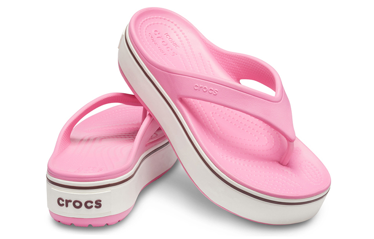 Shop (Women) Crocs Platform Flip-Flop 'Pink' 205681-6QF