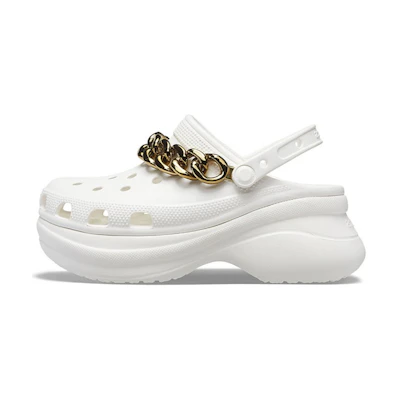 (W) Crocs Retro Chain White Gold Sandals 'White Gold'