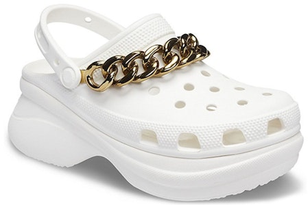 (W) 크록스 레트로 체인 골드 샌들 (화이트/골드) 206662-19B Order (W) 크록스 레트로 체인 골드 샌들 (화이트/골드) 206662-19B