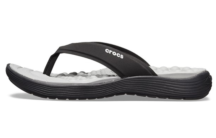 (Women) Crocs Reviva Flip-Flops Black 205473-060