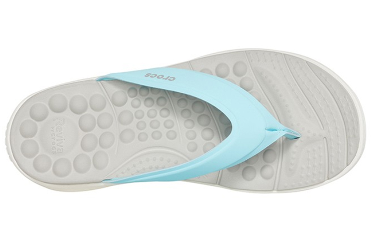 Shop (Women) Crocs Reviva Flip-Flops Blue 205473-4KA