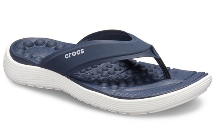 Order (Women) Crocs Reviva Flip-Flops Deep Blue 205473-462