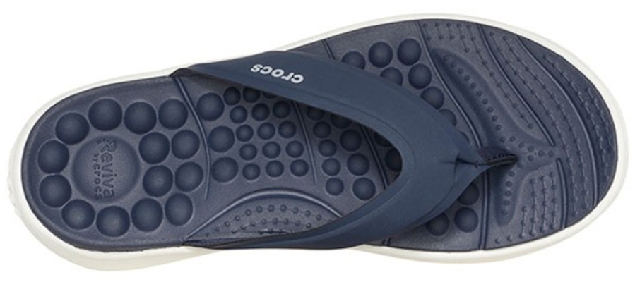 (Women) Crocs Reviva Flip-Flops Deep Blue 205473-462 Shop (Women) Crocs Reviva Flip-Flops Deep Blue 205473-462