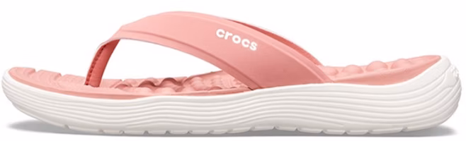 (Women) Crocs Reviva Flip-Flops Pink 205473-6PH (Women) Crocs Reviva Flip-Flops Pink 205473-6PH