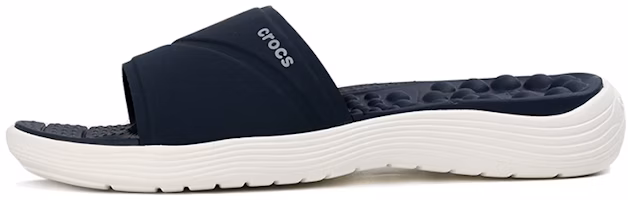 (Women) Crocs Reviva Lightweight Cozy Flat Casual Deep Blue Slippers 205474-462 (Women) Crocs Reviva Lightweight Cozy Flat Casual Deep Blue Slippers 205474-462