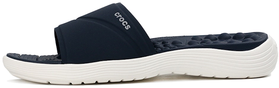 (W) Crocs Reviva 轻便舒适休闲深蓝色平底拖鞋 205474-462 Buy (W) Crocs Reviva 轻便舒适休闲深蓝色平底拖鞋 205474-462