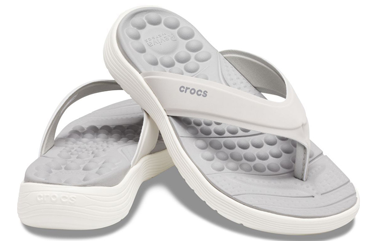 Shop (Women) Crocs Reviva Slide 'Grey' 205473-11W