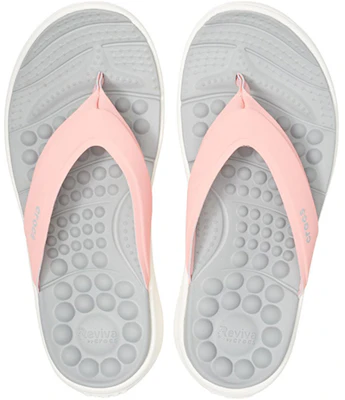 (Women) Crocs Reviva Slide 'Grey Pink' 205473-6KP Purchase (Women) Crocs Reviva Slide 'Grey Pink' 205473-6KP