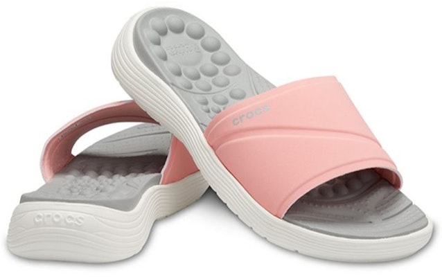 (Women) Crocs Reviva Slide 'Grey Pink' 205474-6KP Shop (Women) Crocs Reviva Slide 'Grey Pink' 205474-6KP