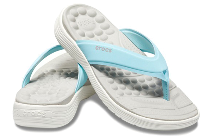 Shop (Women) Crocs Reviva Slide 'Light Blue Comfort' 205473-4S3