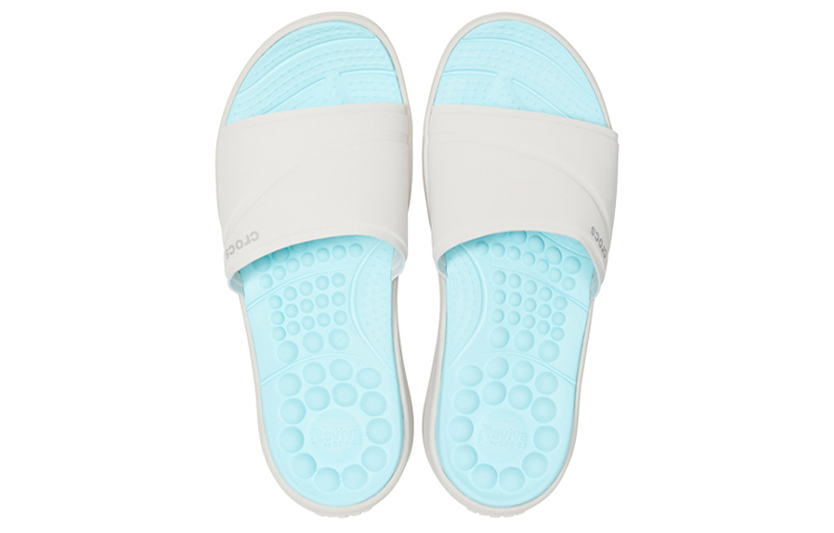 Purchase (Women) Crocs Reviva Slide 'Light Blue White' 205474-117