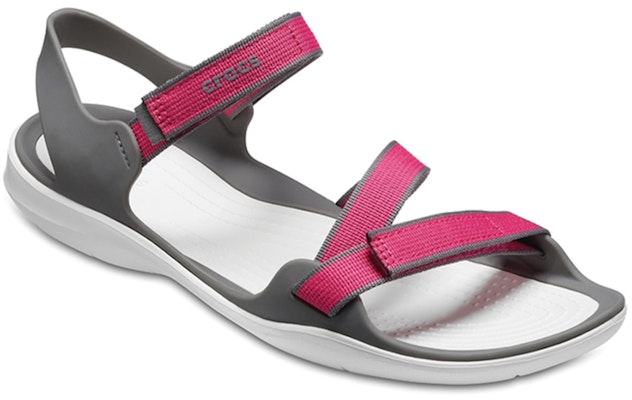 (Women) Crocs Sandal 'Grey Red Magic Tape' 204804-6OH Lookbook (Women) Crocs Sandal 'Grey Red Magic Tape' 204804-6OH
