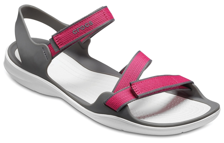 Lookbook (Women) Crocs Sandal 'Grey Red Magic Tape' 204804-6OH