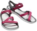 Shop (W) Sandal Crocs 'Kelabu Merah Magic Tape' 204804-6OH
