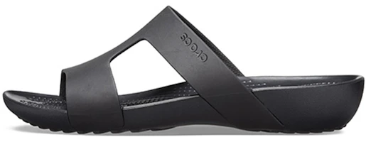 (Women) Crocs Serena 'Black Comfort Beach Slide' 205675-060 (Women) Crocs Serena 'Black Comfort Beach Slide' 205675-060