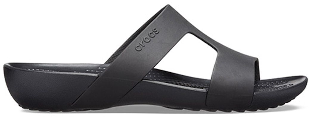 (Women) Crocs Serena 'Black Comfort Beach Slide' 205675-060 Order (Women) Crocs Serena 'Black Comfort Beach Slide' 205675-060