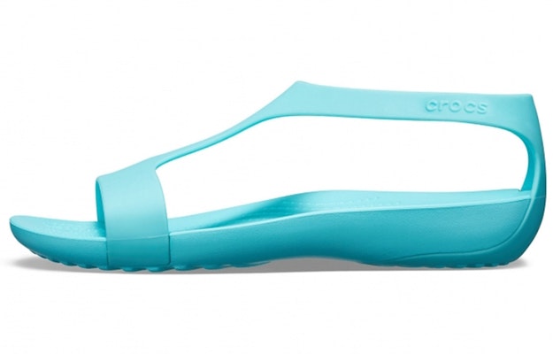 (Women) Crocs Serena 'Blue Casual Open-Toe Flat Sandals' 205469-40M Buy (Women) Crocs Serena 'Blue Casual Open-Toe Flat Sandals' 205469-40M