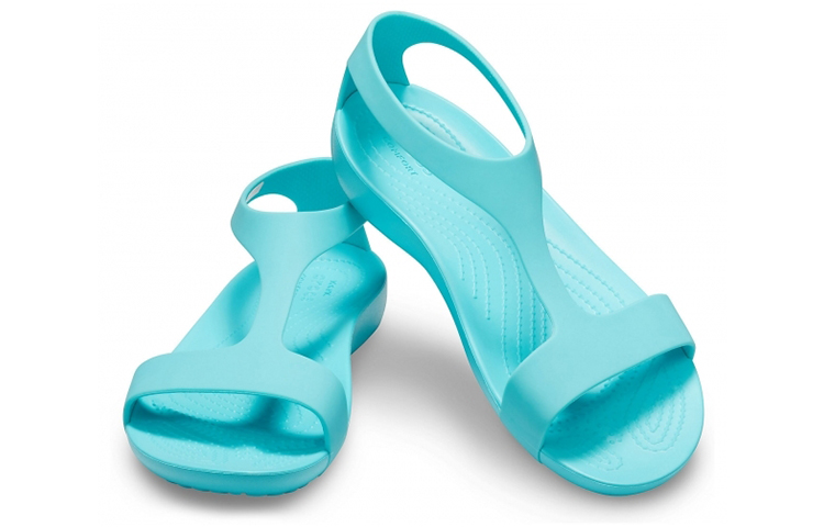 Lookbook (Women) Crocs Serena 'Blue Casual Open-Toe Flat Sandals' 205469-40M