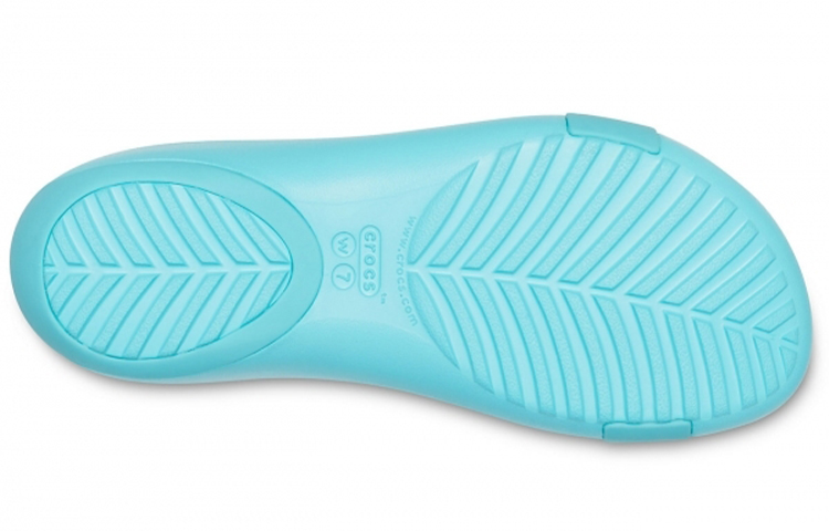 Purchase (Women) Crocs Serena 'Blue Casual Open-Toe Flat Sandals' 205469-40M