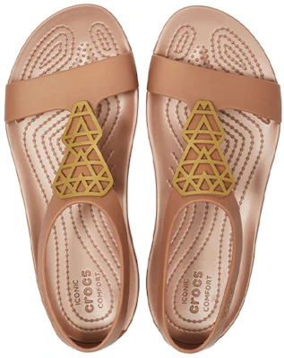 (Women) Crocs Serena 'Brown Yellow' 205601-860 Purchase (Women) Crocs Serena 'Brown Yellow' 205601-860