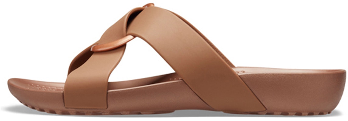 (Women) Crocs Serena 'Floral Staple Easygoing Slide - Brown Yellow' 206099-854 Buy (Women) Crocs Serena 'Floral Staple Easygoing Slide - Brown Yellow' 206099-854