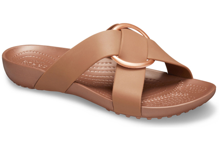 Lookbook (W) Crocs Serena '花卉简约拖鞋 - 棕黄色' 206099-854