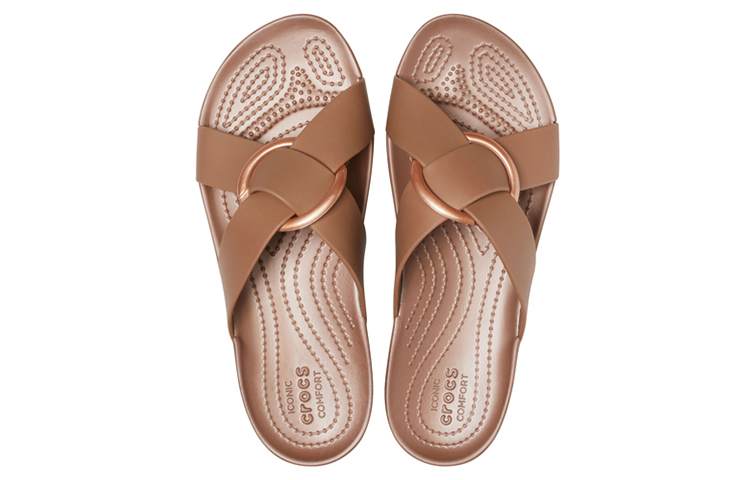 Purchase (W) Crocs Serena '花卉简约拖鞋 - 棕黄色' 206099-854