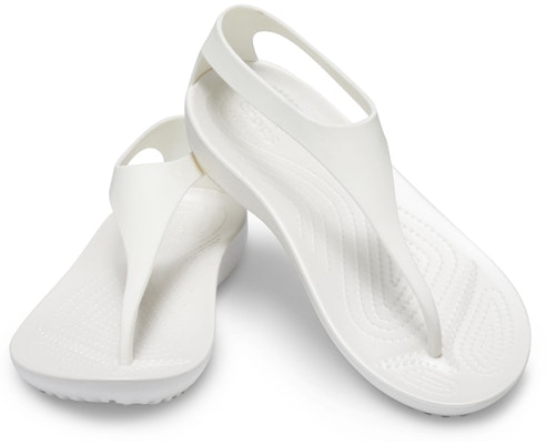 (Women) Crocs Serena 'White Casual Flip-Flop' 205468-12U Shop (Women) Crocs Serena 'White Casual Flip-Flop' 205468-12U