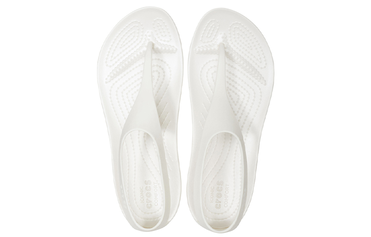Purchase (Women) Crocs Serena 'White Casual Flip-Flop' 205468-12U