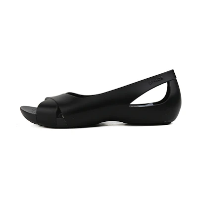 (W) Crocs Serena Fashion Stylish Black Sandals
