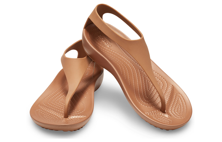 Shop (W) Crocs Serena Flip 'Coklat' 205468-860
